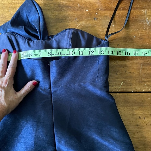 New NWT Vintage Jim Hjelm Occasions Strapless Dress Blue Bow Size 2 90s Formal - Picture 10 of 11